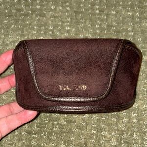 Tom Ford suede sunglasses case